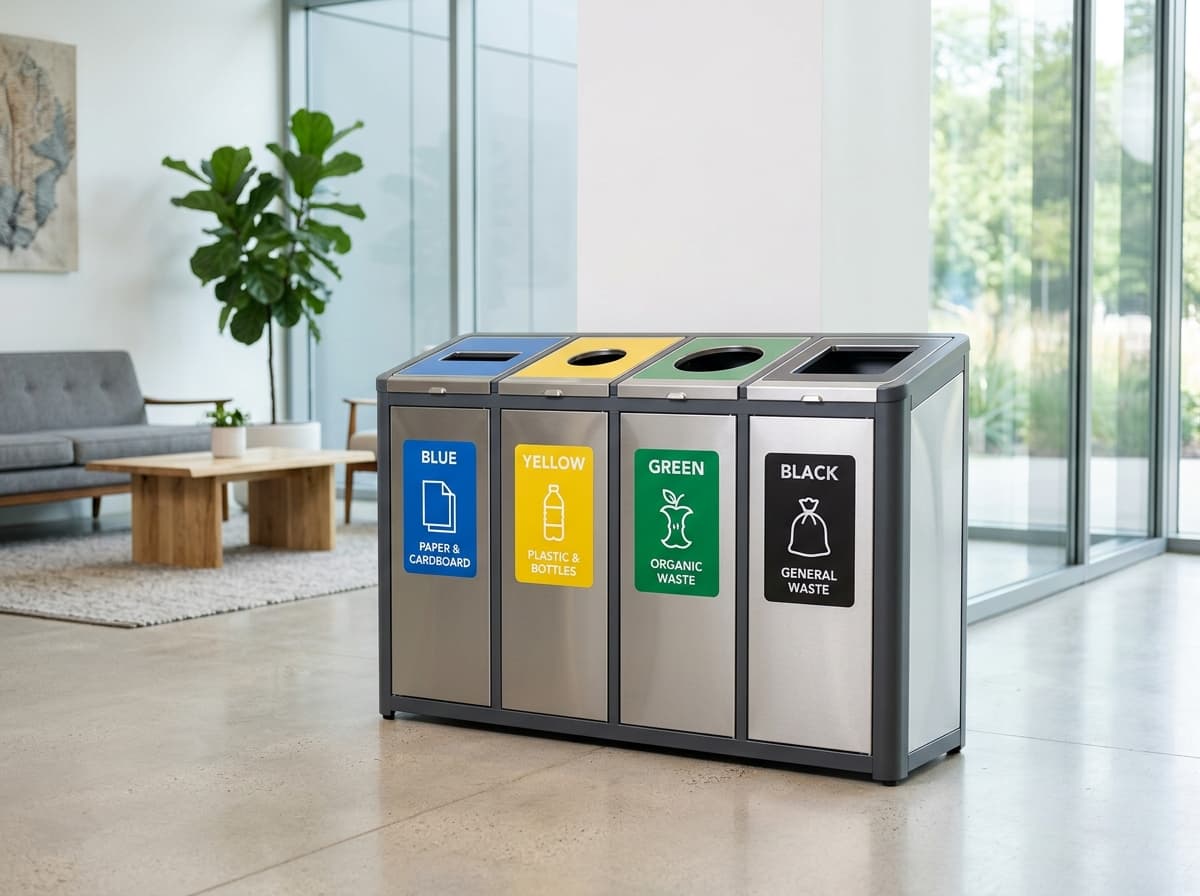 Four-Stream Recycling Station 4×45L — view 1